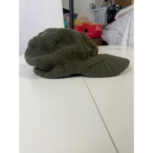 Adidas ClimaWarm Y2K 90s Olive Knit Visor Hat Newsboy Cap Winter Paperboy Unisex